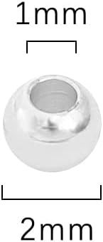 Silver Plated Round Spacer Beads 2mm 600pcs for Jewelry Making Findings Non Tarnish