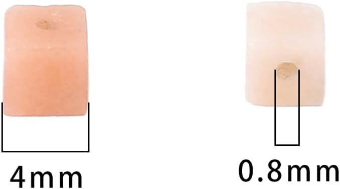 Natural Pink Aventurine Square Stone Beads 4x4mm 85pcs Cube Loose Semi Gemstone Beads for Jewelry Making Design