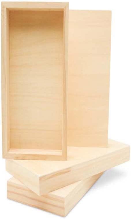 Painting Panels 6 x 24 x 1-1/2-inch, Pack of 4 Blank Wooden Signs for Crafts, Wood Cradled Panels for Home Decor, by Woodpeckers