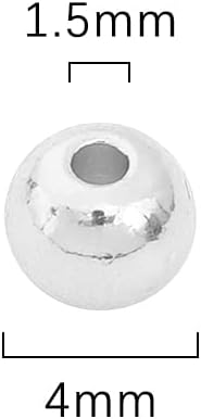 Silver Plated Round Spacer Beads 4mm 100pcs for Jewelry Making Findings Non Tarnish