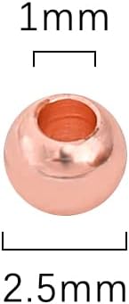Rose Gold Plated Round Spacer Beads 2.5mm 500pcs for Jewelry Making Findings Non Tarnish