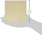 Ampersand Art Supply Unprimed Basswood Artist Panel, 1-1/2" Cradled Profile, 5"x5"