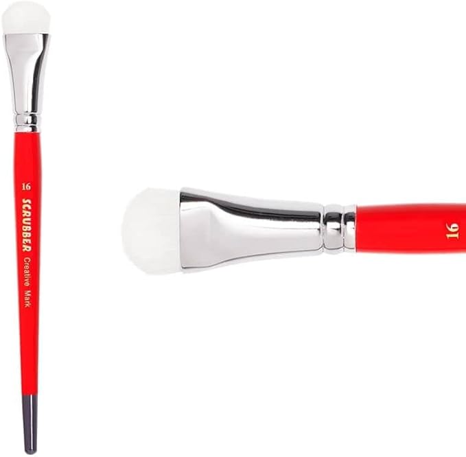 Creative Mark Scrubber Watercolor Brushes - Professional Watercolor Brushes for Scrubbing, Blotting, Re-Shaping Edges, and More! - # 16
