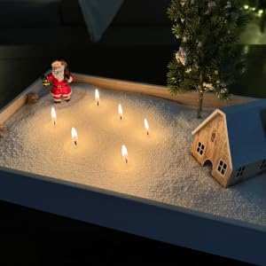 Foton Pearled Candle 18 Oz - Snowy Cider Non Toxic Luxury Long Lasting Powder Wax Sand Candles up to 120 Hours - Refillable Pearl Candle Sand with 30 Wicks