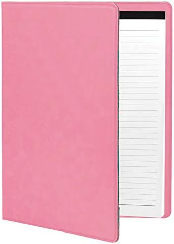 Large 9.5" X 12" Portfolio Notepad, Lineman, Personalized Engraving Included (Pink)