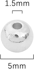 Silver Plated Round Spacer Beads 5mm 60pcs for Jewelry Making Findings Non Tarnish