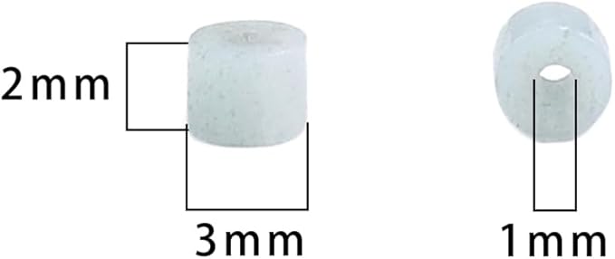 Natural Amazonite Spacer Beads Caps Flat Round Loose Beads for Beading Jewelry Making 3mmx2mm 38cm