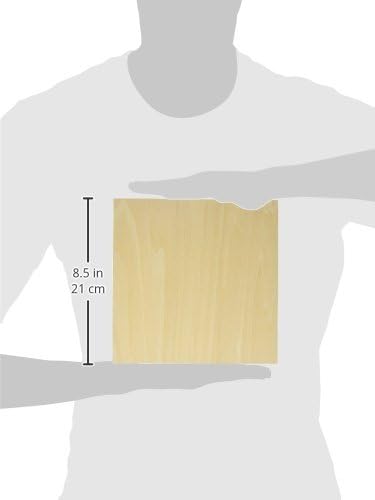 Ampersand Art Supply Unprimed Basswood Artist Panel, 1-1/2" Cradled Profile 8"x8"