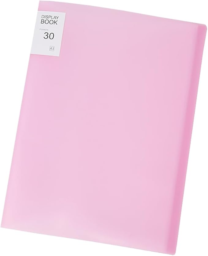 A3 Diamond Pictures Storage Book for Diamond Pictures Kits 30 Pages Diamond Beads Art Painting Portfolio Presentation Storage Book Folder Clear Pockets Pink