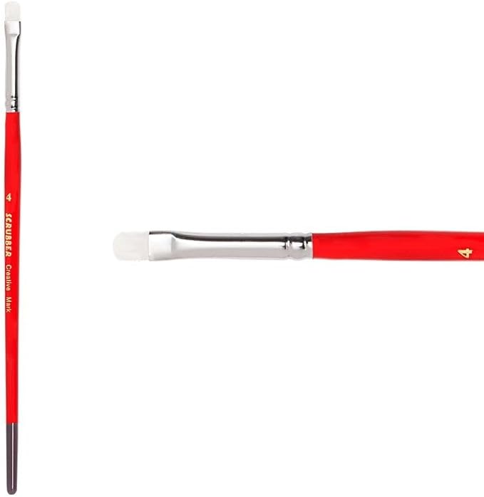 Creative Mark Scrubber Watercolor Brushes - Professional Watercolor Brushes for Scrubbing, Blotting, Re-Shaping Edges, and More! - # 4