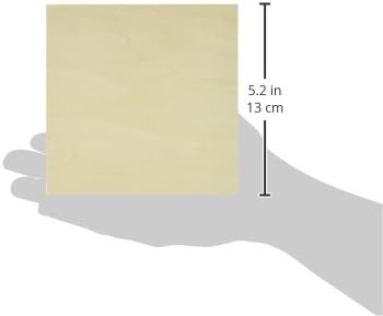 Ampersand Art Supply Unprimed Basswood Artist Panel, 7/8" Cradled Profile, 5"x5"