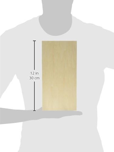 Ampersand Art Supply Unprimed Basswood Artist Panel, 7/8" Cradled Profile, 6"x12"