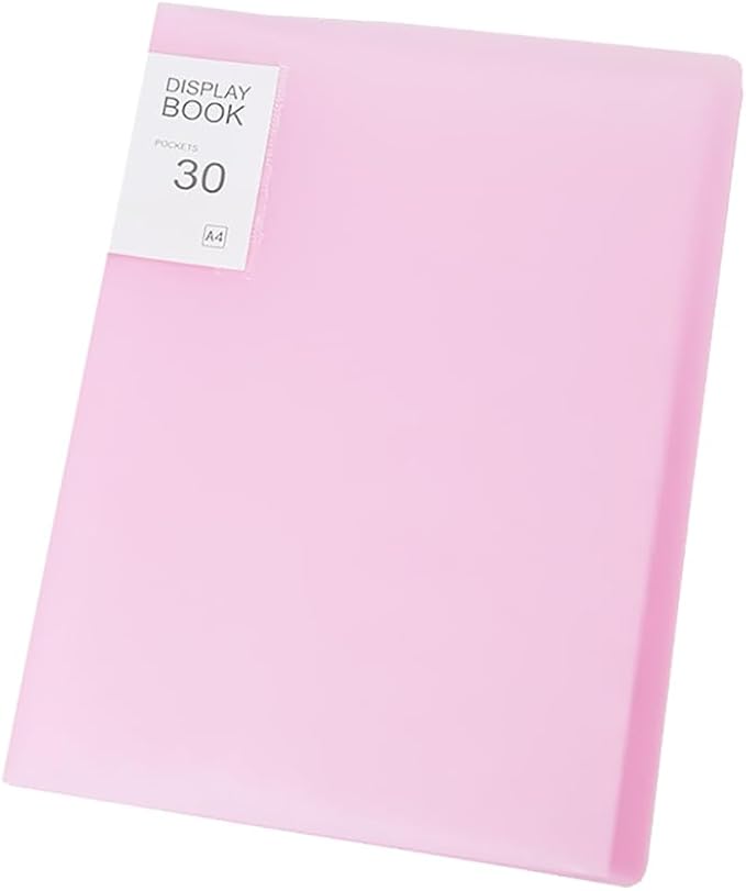 A4 Diamond Pictures Storage Book for Diamond Pictures Kits 30 Pages Diamond Beads Art Painting Portfolio Presentation Storage Book Folder Clear Pockets Pink