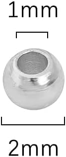 Platinum Plated Round Spacer Beads 2mm 600pcs for Jewelry Making Findings Non Tarnish