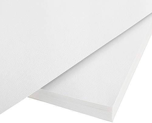 100 Sheets of Practice Watercolor Paper (9" x 12") - 190 GSM, Acid-Free and Cold Pressed.. Perfect for Painting, Sketching or Drawing. Wet, Dry and Mixed Media. Bulk Pack