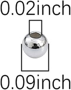 925 Sterling Silver Round Beads 2.5mm 50pcs for Jewelry Making Findings