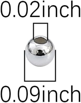 925 Sterling Silver Round Beads 2.5mm 50pcs for Jewelry Making Findings