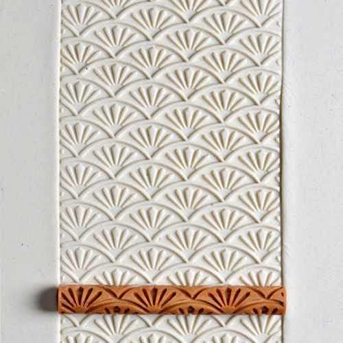 MKM Pottery Tools Wood Twig Rollers for Clay (TW-26 Japanese Fan)
