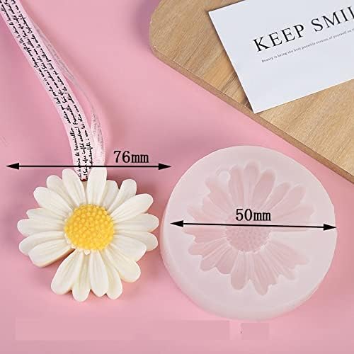 4 Pack Daisy Molds Flower Resin Mold - Resin Casting Silicone Molds for Home Decor & Candle Making Wave Spiral Mold