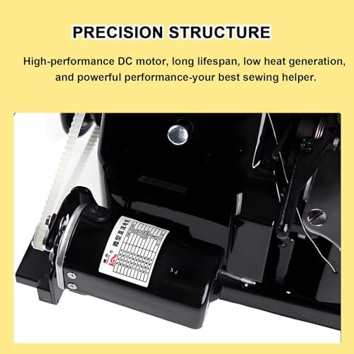 Industrial Overlock Sewing Machine with Foot Switch, Adjustable Speed, Perfect for Heavy Duty Fabrics, Includes Accessories, Symmetrical Drilling, Bead Size Φ3-Φ4mm, Blue