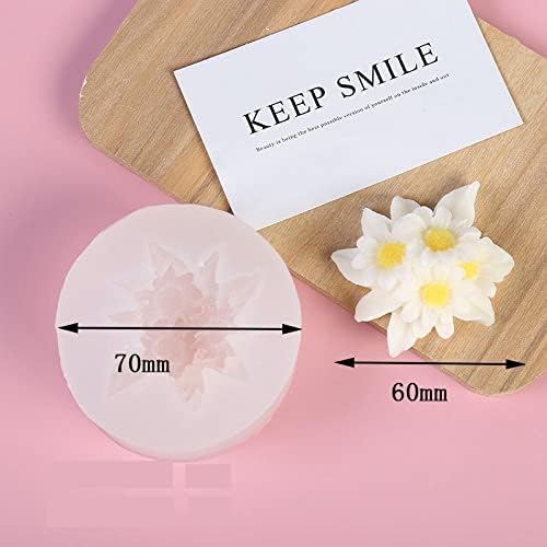 4 Pack Daisy Molds Flower Resin Mold - Resin Casting Silicone Molds for Home Decor & Candle Making Wave Spiral Mold