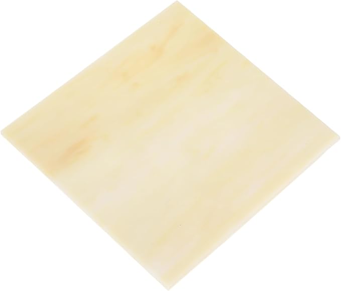 MECCANIXITY Stained Glass Sheet Mosaic Tile 3.9 Inch x 3.9 Inch Apricot Stained Glass Sheets for Crafts DIY, Art Project