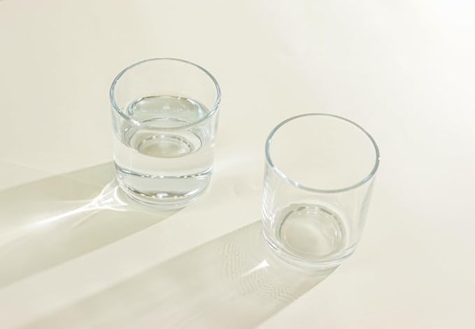 Aroparc Candle Jars for Candle Making 10oz U Base Tumbler Jars for DIY, Bulk Vessel - 12 Containers +12 Metal Lids - Clear