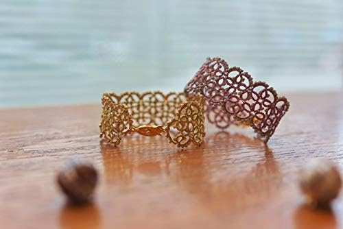 Simthread 6 Colors 3-Ply Metallic Shuttle Tatting Yarn 50 Meters Each for Shuttle Tatting Jewellery lacemaking #1