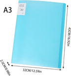 A3 Diamond Pictures Storage Book for Diamond Pictures Kits 30 Pages Diamond Beads Art Painting Portfolio Presentation Storage Book Folder Clear Pockets Pink