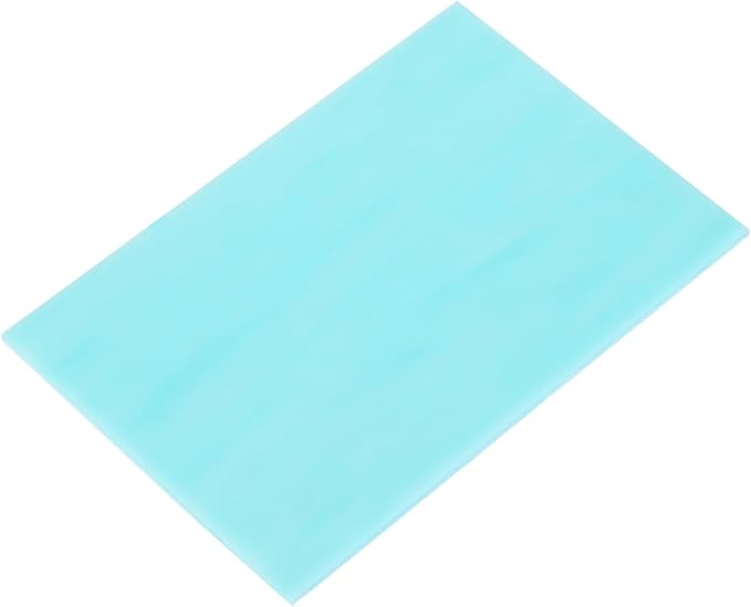 MECCANIXITY Stained Glass Sheet Mosaic Tile 7.9 Inch x 5.9 Inch Sky Blue Stained Glass Sheets for Crafts DIY, Art Project