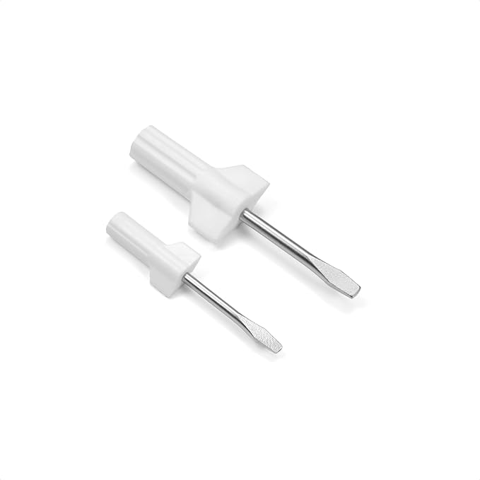 FIKLOTA 4-Piece Sewing Machine Cleaning Repair Tool Kit Includes Tweezers, Double Headed Lint Brush, Screwdrivers for Repair Overlock, Serger Service and More Sewing Machines