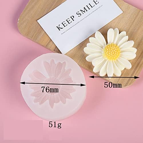 4 Pack Daisy Molds Flower Resin Mold - Resin Casting Silicone Molds for Home Decor & Candle Making Wave Spiral Mold