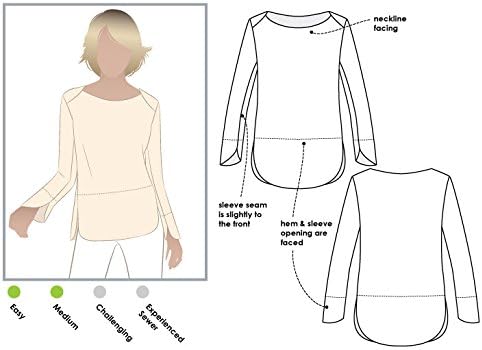 Style Arc Sewing Pattern - Savannah Knit Top (Sizes 18-30)