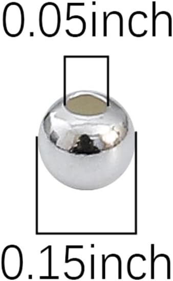 925 Sterling Silver Round Beads 4mm 20pcs for Jewelry Making Findings