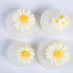4 Pack Daisy Molds Flower Resin Mold - Resin Casting Silicone Molds for Home Decor & Candle Making Wave Spiral Mold