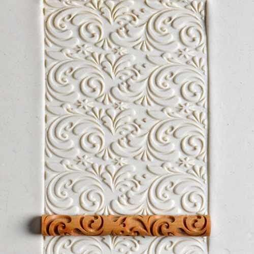 MKM Pottery Tools Wood Twig Rollers for Clay (TW-27 Floral Fun)