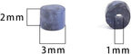 Natural Blue Sodalite Spacer Beads Caps Flat Round Loose Beads for Beading Jewelry Making 3mmx2mm 38cm