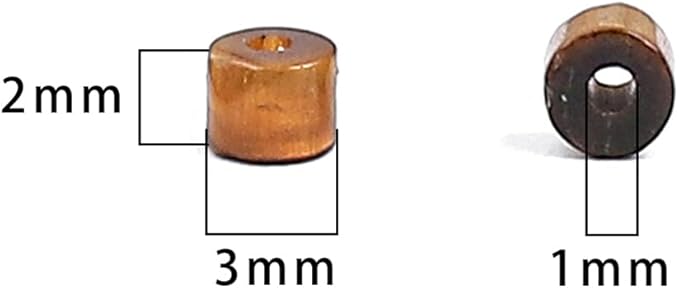 Natural Yellow Tiger Eye Spacer Beads Caps Flat Round Loose Beads for Beading Jewelry Making 3mmx2mm 38cm