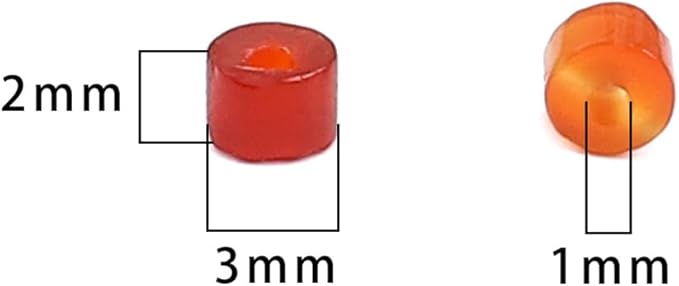Natural Red Agate Spacer Beads Caps Flat Round Loose Beads for Beading Jewelry Making 3mmx2mm 38cm