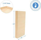 Narrow Wood Canvas 12 x 24 x 1-1/2-inch, Wooden Sign Blanks with Frame for Panoramic Style Photo Display, by Woodpeckers