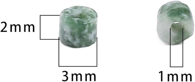 Natural African Jade Spacer Beads Caps Flat Round Loose Beads for Beading Jewelry Making 3mmx2mm 38cm
