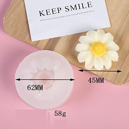 4 Pack Daisy Molds Flower Resin Mold - Resin Casting Silicone Molds for Home Decor & Candle Making Wave Spiral Mold