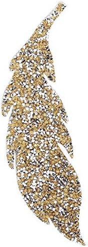 Rhinestones Patches, 5Pcs Leaves Pattern Iron on Applique for DIY Clothes, Rhinestone Embellishments for T Shirts, Backpacks, Craft Projects