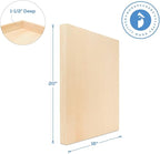 Large Birch Painting Panel 16 x 20 x 1-1/2-inch, Pack of 2 Wood Canvas Boards for Painting, Blank Signs for Crafts, by Woodpeckers