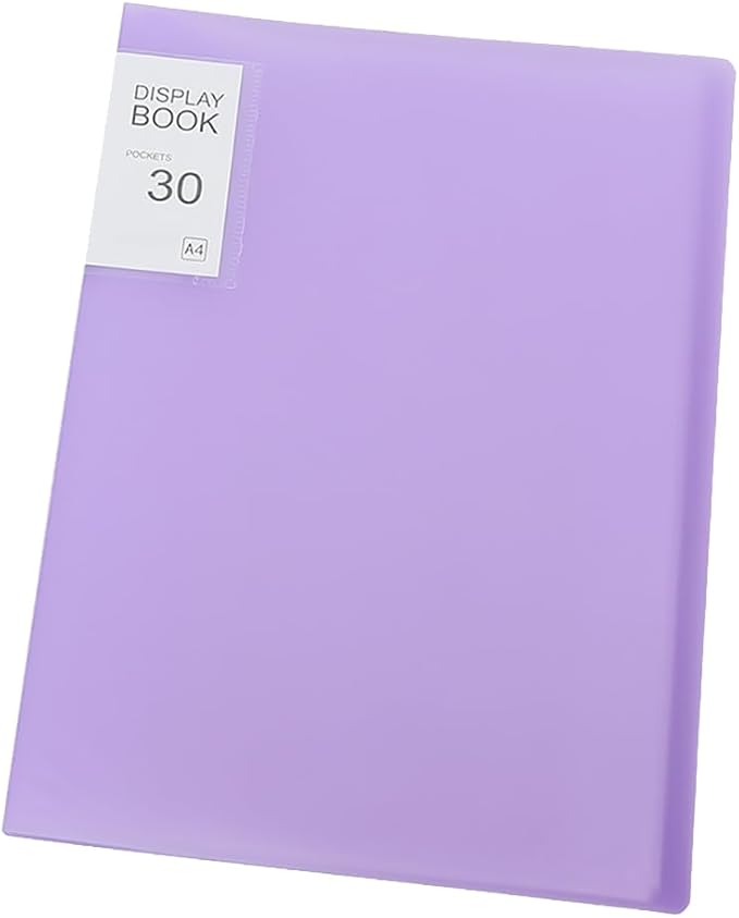 A4 Diamond Pictures Storage Book for Diamond Pictures Kits 30 Pages Diamond Beads Art Painting Portfolio Presentation Storage Book Folder Clear Pockets Purple