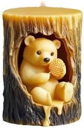 Tree Bear Candle Mold - Animal & Bear Resin Casting Molds, Silicone Clay Jewelry Molds, Candle Making Craft Supplies