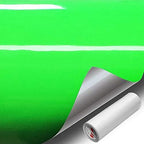 VViViD High Gloss Finish Adhesive Craft 12" x 48" Vinyl Roll Bundle with 12" x 12" Transfer Paper (2 Items)(Fluorescent Green)