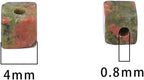 Natural Unakite Square Stone Beads 4x4mm 85pcs Cube Loose Semi Gemstone Beads for Jewelry Making Design