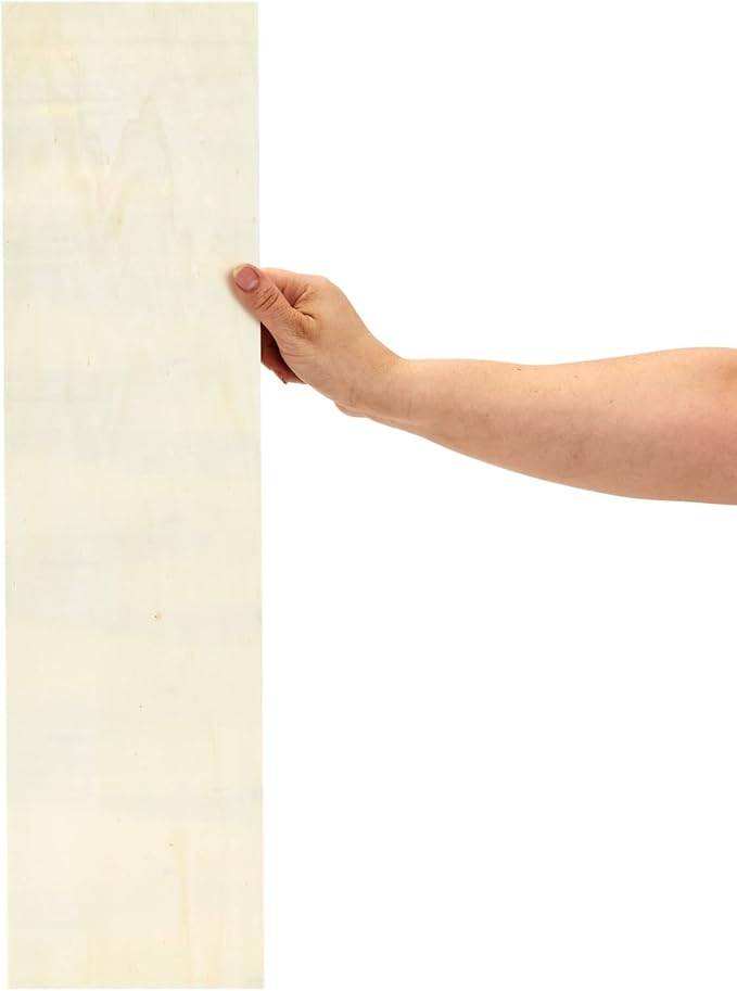 Bright Creations Unfinished Wood Panels for Painting & Crafts - 6 x 23 in, 0.84 in Thick, 4-Pack - Deep Cradle Boards & Long Wood Canvas Blank Wooden Signs for Wall Decor