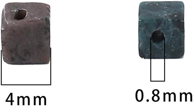 Natural Indian Agate Square Stone Beads 4x4mm 85pcs Cube Loose Semi Gemstone Beads for Jewelry Making Design